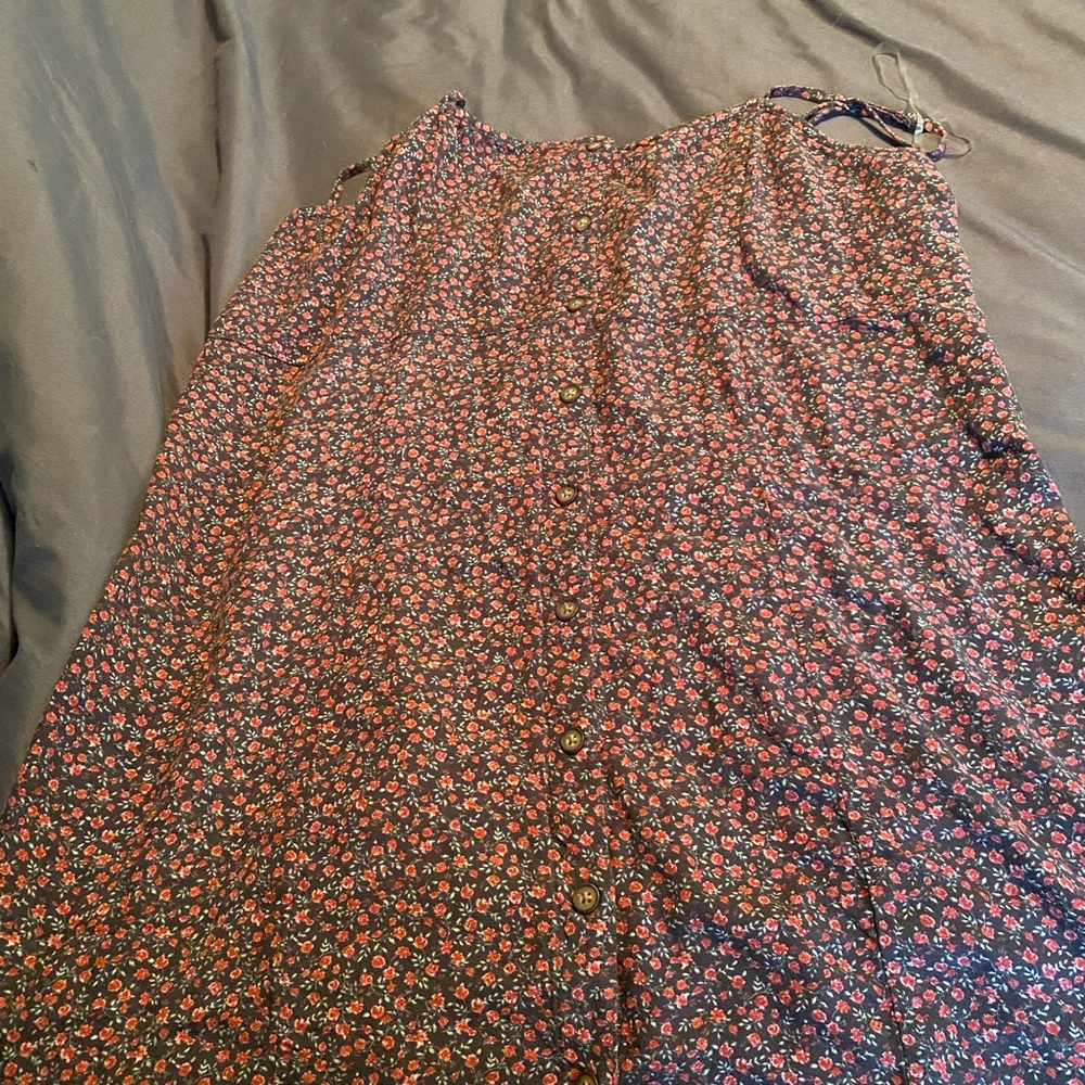 Button down floral summer dress